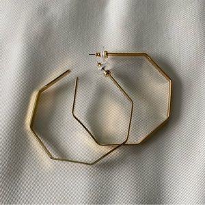 Large octagon shape earrings
